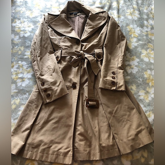 Dkny Jackets & Blazers - DKNY Tan Trench Coat with Belt